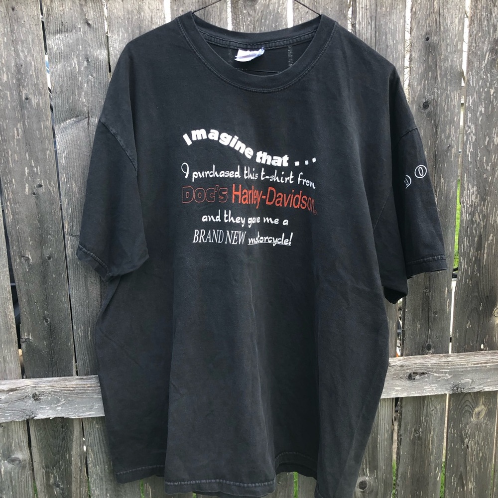 Harley-Davidson Black Short Sleeve Tee with funny saying